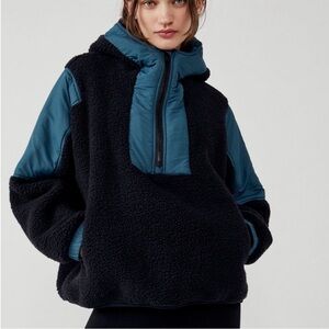 FP Movement by Free People Black and Blue Teddy Jacket